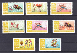 1968-Ajman (MNH=**) S.8 Valori "Olimpiadi Messico" - Adschman