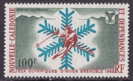 1968-Nuova Caledonia (MNH=**)posta Aerea S.1v."Olimpiade Invernale Grenoble" - Ungebraucht