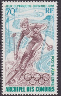 1968-Arcipelago Delle Comore (MNH=**) Posta Aerea S.1v."Olimpiade Invernale Gren - Comores (1975-...)