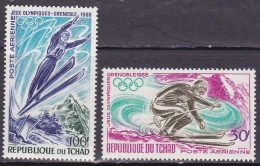 1968-Ciad  (MNH=**) Posta Aerea S.2v."Olimpiadi Invernale Grenoble" - Tschad (1960-...)