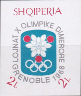 1968-Albania (MNH=**) Foglietto S.1v."Olimpiade Invernale Grenoble" - Albania