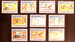 1968-Yemen (MNH=**) Mutawakelite S.10v. "Olimpiadi Messico" - Yémen