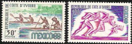 1968-Costa D'Avorio (MNH=**) S.2v. "Olimpiadi Messico 1968" - Ivory Coast (1960-...)