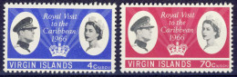 1966-Isole Vergini (MNH=**)s.2v."Royal Visit In The Caribbean" - British Virgin Islands