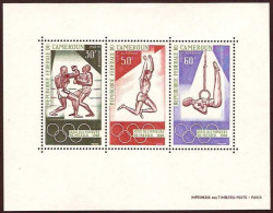 1968-Camerun (MNH=**) Foglietto 3v. "Olimpiadi Messico 1968" - Camerun (1960-...)