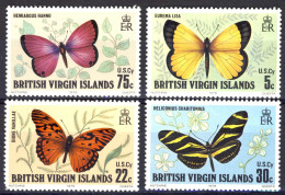 1978-Isole Vergini (MNH=**)s.4v."Butterflies" - Britse Maagdeneilanden