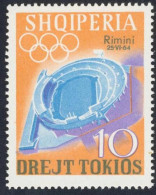 1964-Albania (MNH=**) Serie Un Valore 10l. "esposizione Del Francobollo Sportivo - Albanien