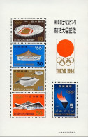 1964-Giappone (MNH=**) Foglietto S.5v."Giochi Olimpici Di Tokyo" Cat.Yvert 2008  - Autres & Non Classés