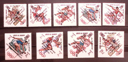 1968-Umm Al Qiwain (MNH=**) S.9v. "Vincitori Medaglie Olimpiadi Messico Soprasta - Umm Al-Qaiwain