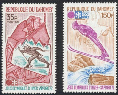 1972-Dahomey (MNH=**) S.2v."Giochi Olimpici Invernali A Sapporo" Cat.Yvert 2013  - Bénin – Dahomey (1960-...)