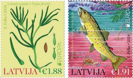 Latvia 2024 . EUROPA  CEPT. Water Flora, Fish. 2v. - Lettland