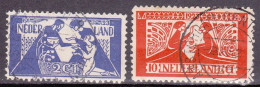 1923-Olanda (O=used) S.2v."Pro Opere Culturali"usato Catalogo Unificato Euro 44 - Usados