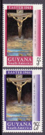 1968-Guyana (MNH=**) S.2v."Pasqua,quadro Di Dali" - Guiana (1966-...)