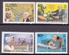 1982-Turks Caicos (MNH=**) S.4v."Washington And Roosevelt" - Turks & Caicos (I. Turques Et Caïques)