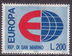 1964-San Marino (MNH=**) L.200 "Europa,lettera E Che Completa Il Globo Stilizzat - Ungebraucht