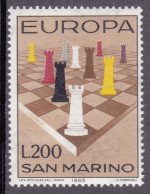 1965-San Marino (MNH=**) L.200 "Europa,scacchiera Con Torri" - Unused Stamps