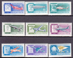 1962-Ungheria (MNH=**) Posta Aerea S.9v."Aerei,progresso Dell'aviazione"catalogo - Sonstige & Ohne Zuordnung