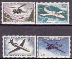 1960-Francia (MNH=**) Posta Aerea S.4v."Prototipi Di Aerei,elicottero"catalogo U - Nuevos