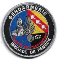 Ecusson Tissu GENDARMERIE BRIGADE DE FAMECK ZSP 57 - Police & Gendarmerie