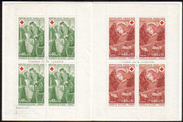 1970-Francia (MNH=**) Libretto Quattro S.8v."pro Croce Rossa,affreschi Della Chi - Ungebraucht