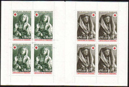 1973-Francia (MNH=**) Libretto Quattro S.8v."pro Croce Rossa,sculture Tombali"ca - Nuevos