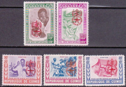 1962-Guinea (MNH=**) S.5v."Lotta Alla Malaria"catalogo Yvert Euro 8 - Guinea (1958-...)