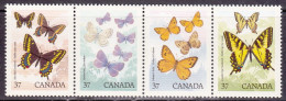 1988-Canada (MNH=**) S.4v."Fauna,farfalle" - Otros & Sin Clasificación