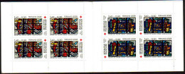 1981-Francia (MNH=**) Libretto Quattro S.8v."pro Croce Rossa,vetrate"cat.Unifica - Unused Stamps