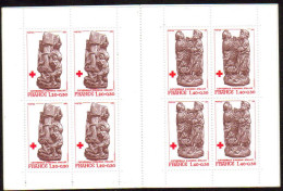 1980-Francia (MNH=**) Libretto Quattro S.8v."pro Croce Rossa,statue Del Coro Del - Used Stamps