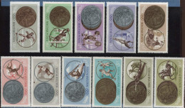 1965-Ungheria (MNH=**) Undici Valori"medaglie Ottenute Dall'Ungheria Ai Giochi O - Sonstige & Ohne Zuordnung