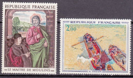 1972-Francia (MNH=**) S.2v."Opere D'arte,quadri"catalogo Unificato Euro 4,10 - Ungebraucht
