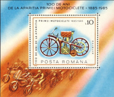 1985-Romania (MNH=**) Foglietto 1v."Centenario Della Motocicletta"catalogo Euro  - Andere & Zonder Classificatie