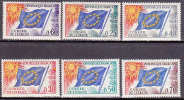 1963-Francia (MNH=**) Servizio S.6v.stelle Gialle "Consiglio Europa"catalogo Uni - Neufs