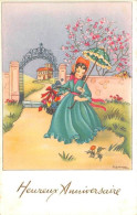 ILLUSTRATEUR - BARNINI - FEMME, PAYSAGE - FANTAISIE "HEUREUX ANNIVERSAIRE" - Andere & Zonder Classificatie