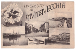 1919 CIVITAVECCHIA 2   --  UN SALUTO  - VEDUTE  ROMA - Civitavecchia