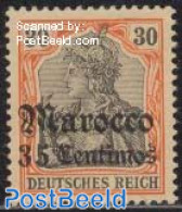 Morocco 1905 35c, German Post, Stamp Out Of Set, Unused (hinged) - Sonstige & Ohne Zuordnung