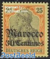 Morocco 1905 30c, German Post, Stamp Out Of Set, Unused (hinged) - Sonstige & Ohne Zuordnung