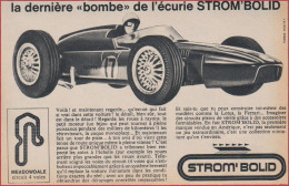 Strom Bolid. La Dernière "bombe" De L'écurie Strom Bolid. Voitures Miniatures De Collection. 1964. - Advertising