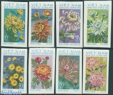 Vietnam 1974 Flowers 8v Imperforated, Mint NH, Nature - Flowers & Plants - Sonstige & Ohne Zuordnung