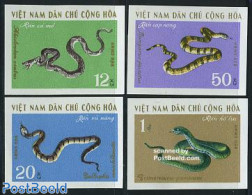 Vietnam 1970 Snakes 4v Imperforated, Mint NH, Nature - Reptiles - Snakes - Sonstige & Ohne Zuordnung