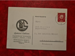 Lettre Allemagne 1961 CARTE ENTETE GERHARD EICHHORN ECUREUIL OHRINGEN - Sonstige & Ohne Zuordnung