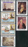 Mauritania 1981 Columbus, Yorktown 6v, Mint NH, History - Transport - Explorers - History - Ships And Boats - Esploratori