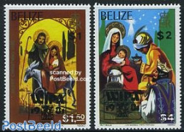 Belize/British Honduras 1981 WIPA 2v, Mint NH, Religion - Christmas - Philately - Noël