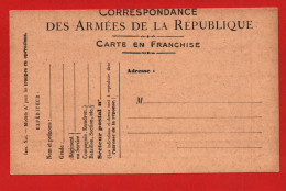 (RECTO / VERSO) CARTE CORRESPONDANCE DES ARMEES DE LA REPUBLIQUE - NON VOYAGEE - Cartas & Documentos