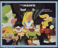 Maldives 1980 Alice In Wonderland S/s, Mint NH, Art - Children's Books Illustrations - Disney - Disney