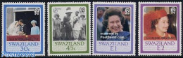 Eswatini/Swaziland 1987 Elizabeth 40th Wedding Anniversary 4v, Mint NH, History - Kings & Queens (Royalty) - Familles Royales