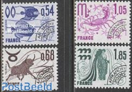 France 1977 Precancels, Astrology 4v, Mint NH, Nature - Science - Fish - Ongebruikt