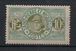 SPM - 1922-28 - N°YT. 108 - Pécheur 10c Vert - Neuf Luxe ** / MNH / Postfrisch - Unused Stamps