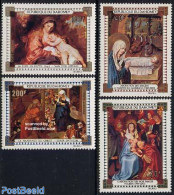 Dahomey 1971 Christmas, Paintings 4v, Mint NH, Religion - Christmas - Art - Paintings - Weihnachten