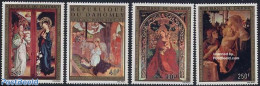 Dahomey 1974 Christmas, Paintings 4v, Mint NH, Religion - Angels - Christmas - Art - Paintings - Christendom